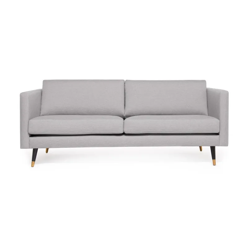 Jasnoszara sofa 3-osobowa z mosiężnymi nogami Vivonita Meyer Bonami Dodaj do koszyka