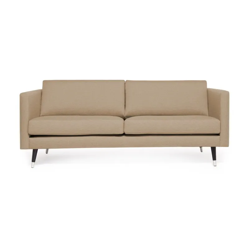 Bezpieczne zakupy Beżowa sofa 3-osobowa z nogami w kolorze srebra Vivonita Meyer Bonami