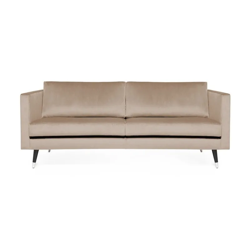 Zamów dziś Beżowa sofa 3-osobowa z nogami w kolorze srebra Vivonita Meyer Velvet Bonami