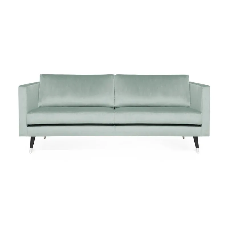 Jasnoturkusowa sofa 3-osobowa z nogami w kolorze srebra Vivonita Meyer Velvet Bonami Kup online