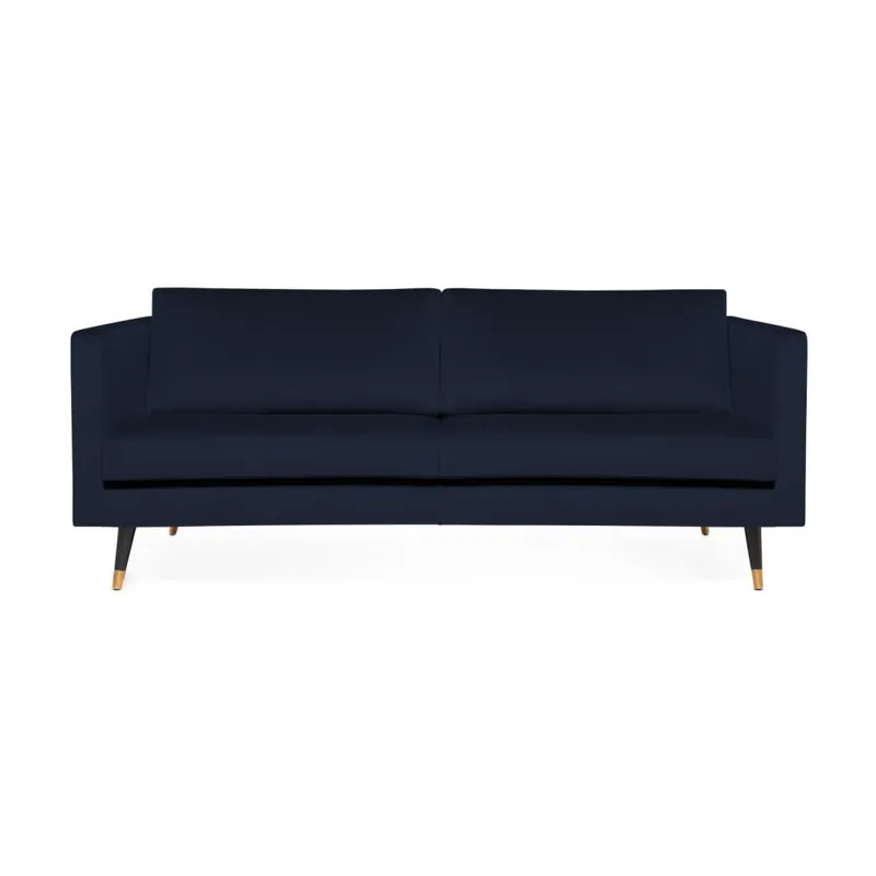 Granatowa sofa 3-osobowa z mosiężnymi nogami Vivonita Meyer Velvet Bonami Oferta czasowa