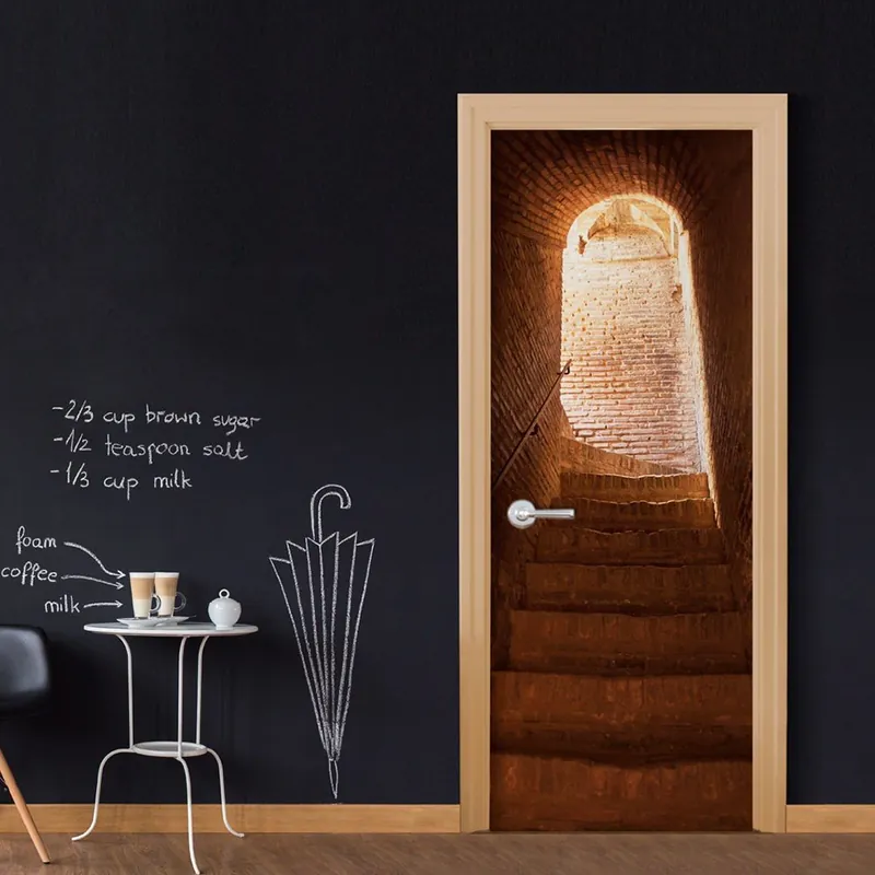 Ostatnie sztuki Fototapeta na drzwi Bimago Secret Stairs, 80x210 cm Bonami