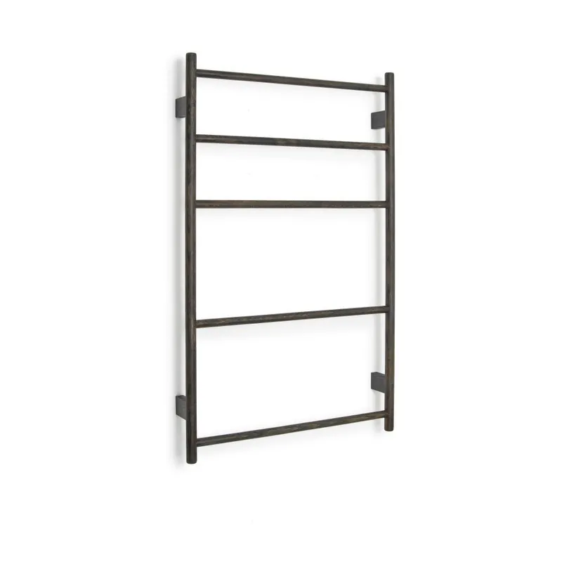 Czarny wieszak na ręczniki z drewna dębowego Wireworks Towel Rail Wallbar Bonami Ostatnie sztuki
