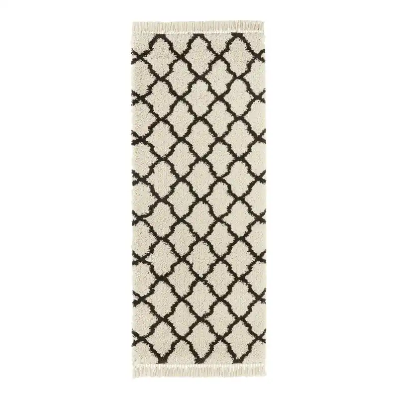Wyjątkowa oferta Kremowo-czarny chodnik Mint Rugs Marino, 80x200 cm Bonami