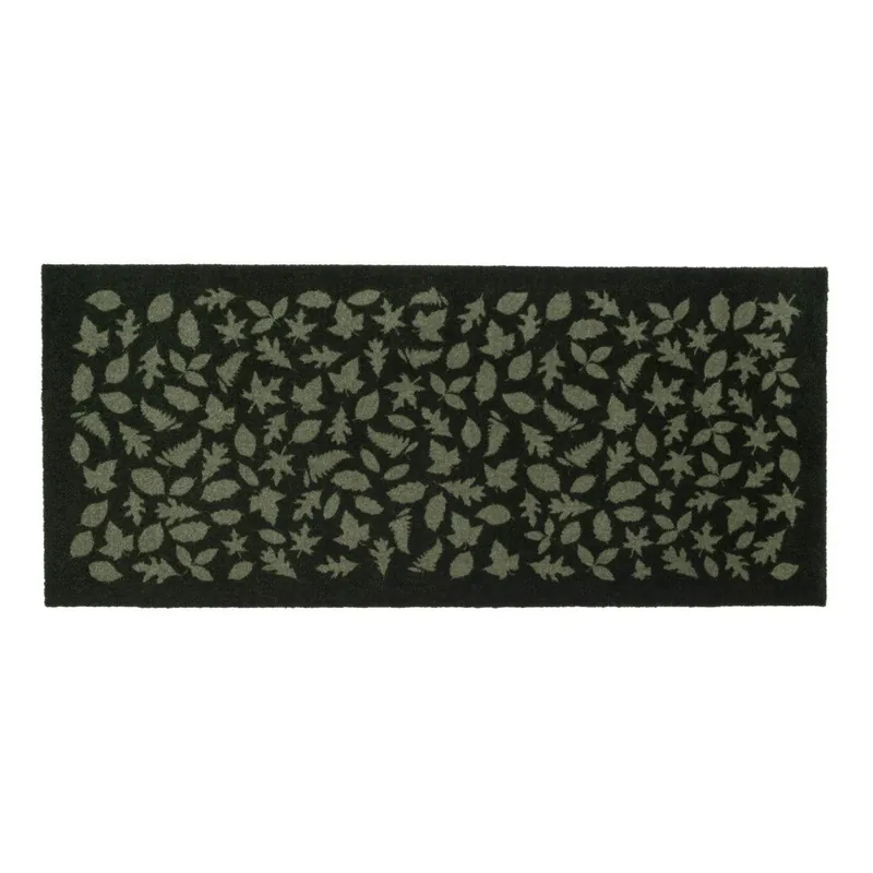 Ciemnozielona wycieraczka Tica Copenhagen Leafes, 67x150 cm Bonami Szybka wysyłka