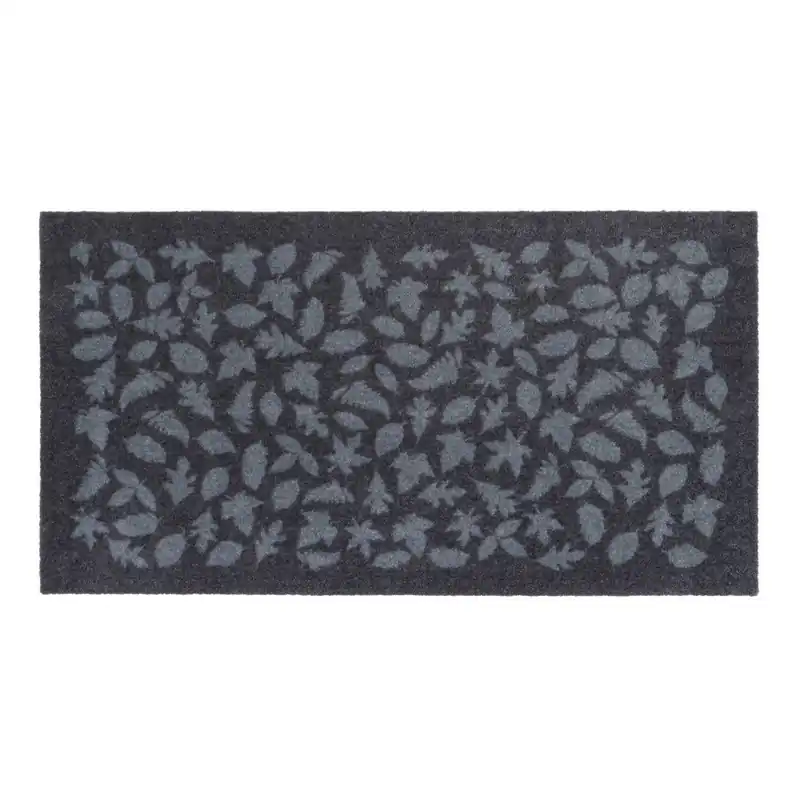 Łatwy zwrot Niebiesko-szara wycieraczka Tica Copenhagen Leafes, 67x120 cm Bonami
