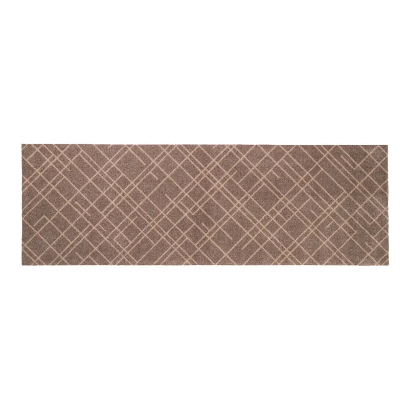 Ostatnia szansa Brązowo-beżowa wycieraczka Tica Copenhagen Lines, 67x200 cm Bonami