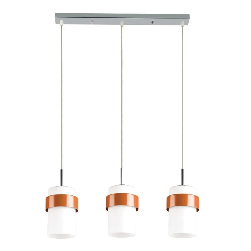 Lampa wisząca z 3 kloszami i pomarańczowym elementem Light Prestige Miele Bonami Kup teraz