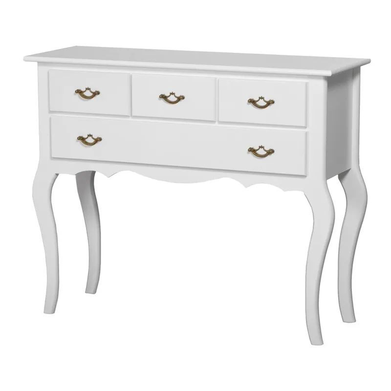 Promocja Konsola z 4 szufladami i konstrukcją z drewna sosnowego Decoración Giménez Sole, dł. 95 cm Bonami