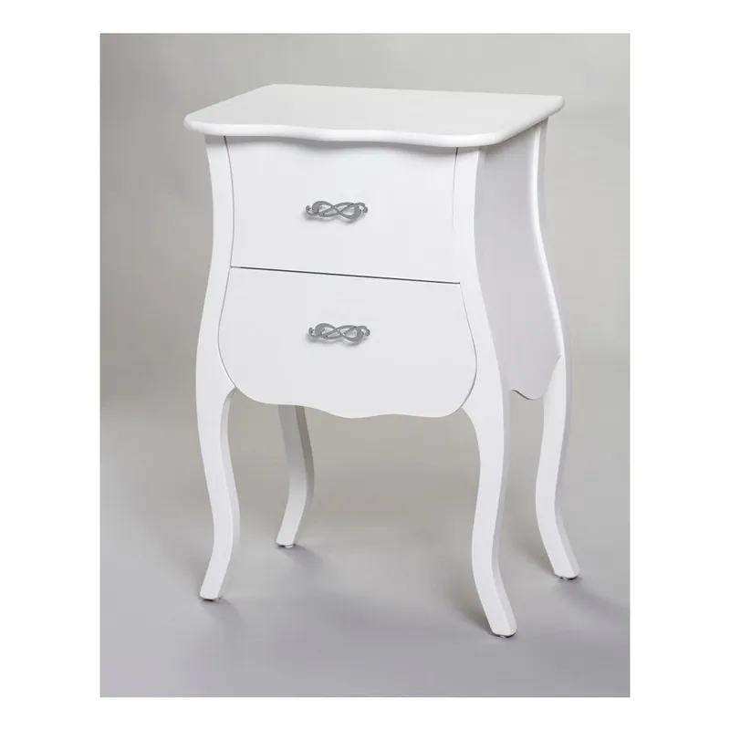 Promocja Szafka nocna z 2 szufladami i konstrukcją z drewna sosnowego Decoración Giménez Brigitte Bonami