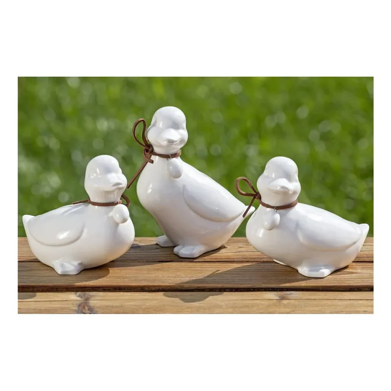 Dodaj do koszyka Zestaw 3 figurek kaczuszek z porcelany Boltze Duck, wys. 13 cm Bonami