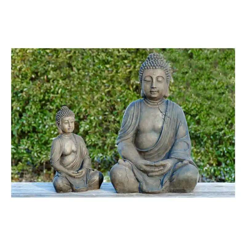 Ograniczona ilość Zestaw 2 figurek Budda Boltze, wys. 30 cm Bonami