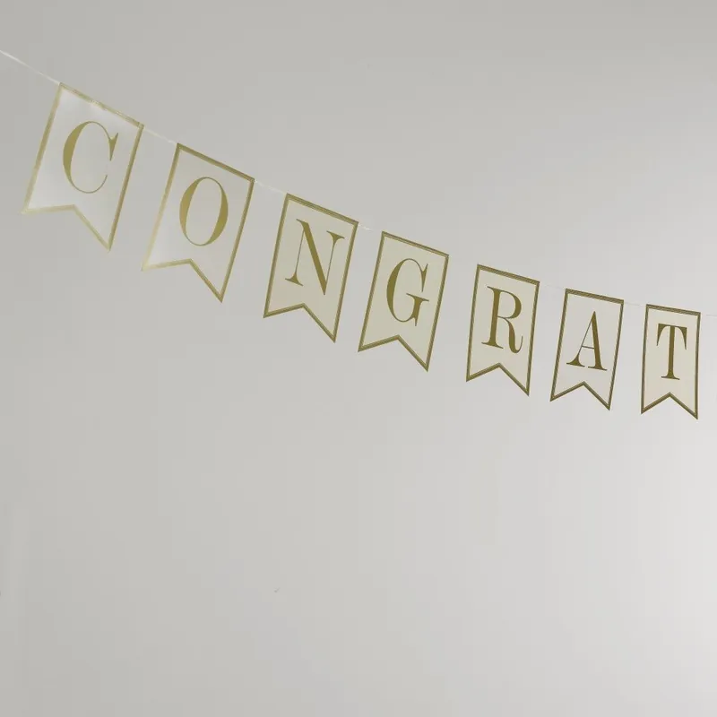 Kup online Girlanda z 15 chorągiewkami w kolorze złota i kremu Neviti Congratulations Bonami
