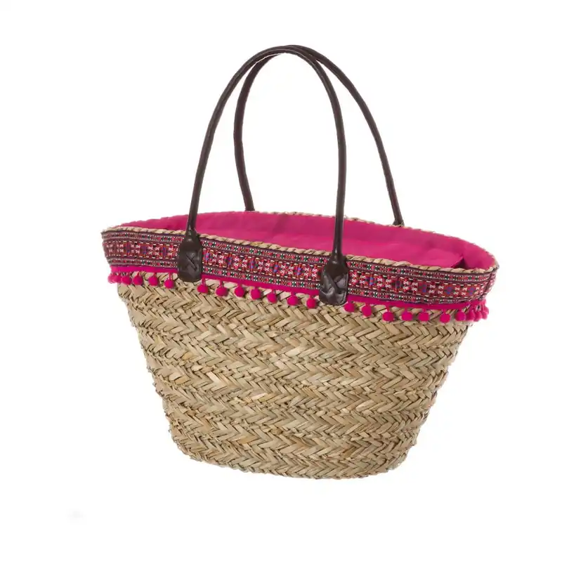 Oferta limitowana Czerwona torebka z naturalnego włókna Unimasa Bonami
