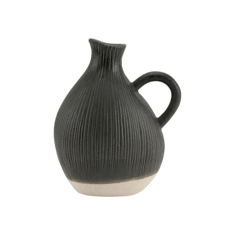 Czarny wazon kamionkowy A Simple Mess Tyst, wysokość 18 cm Bonami Wyjątkowa oferta