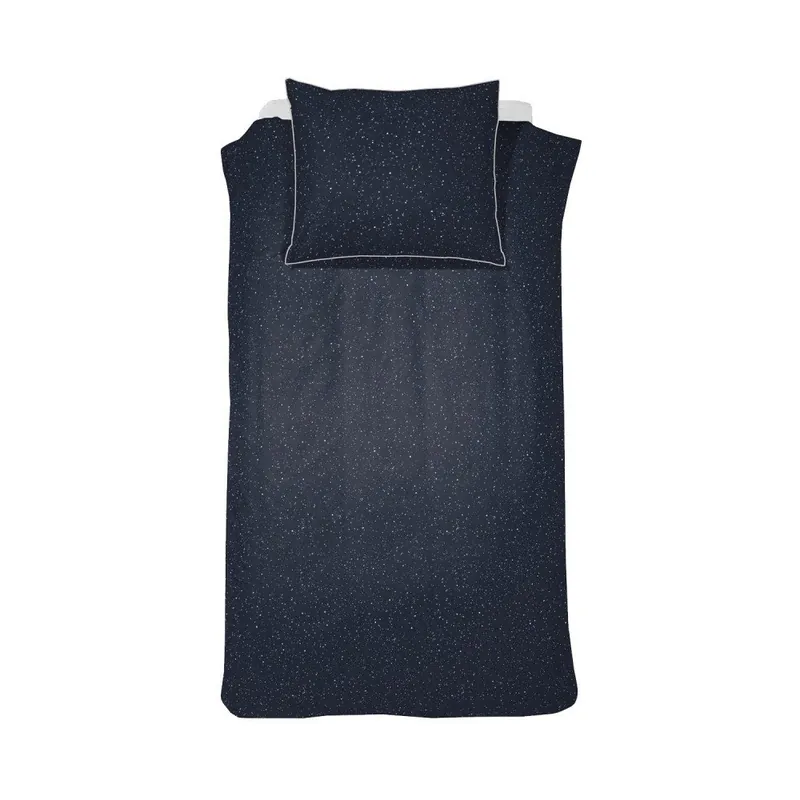 Szybka wysyłka Granatowa bawełniana pościel jednoosobowa Damai Muna Night Blue, 200x140 cm Bonami