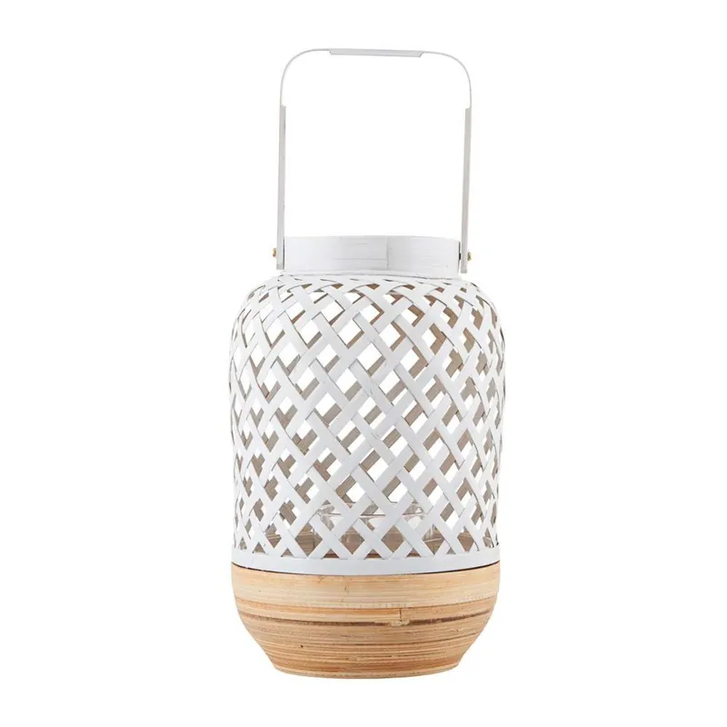 Biały lampion bambusowy House Doctor Breeze Bonami Super okazja