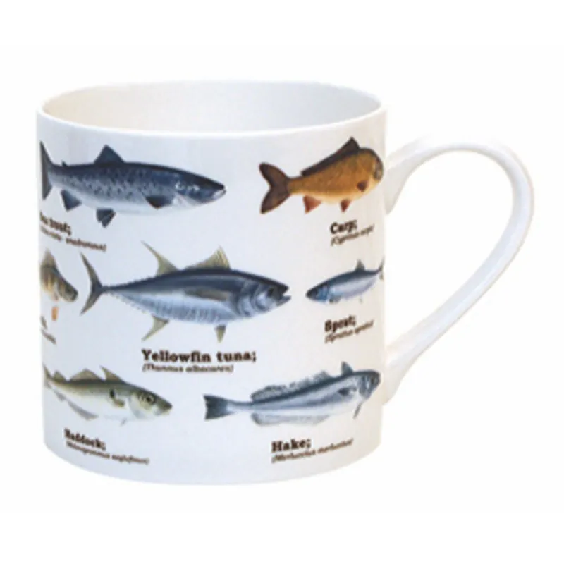 Oferta Niebieski kubek ceramiczny Gift Republic Multi Fish, 450 ml Bonami