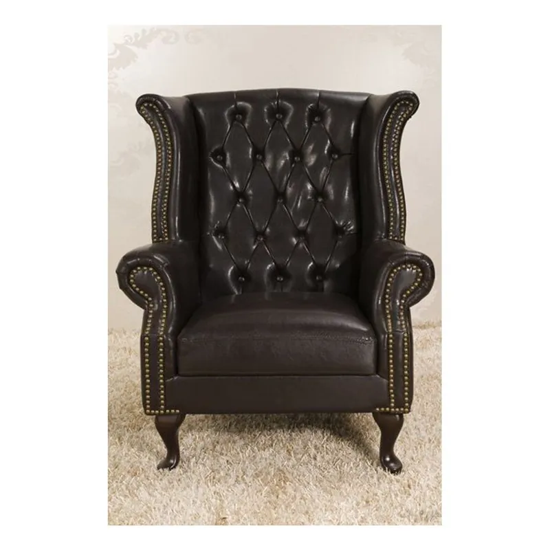 Czarny fotel SOB Chesterfield Bonami Oferta limitowana
