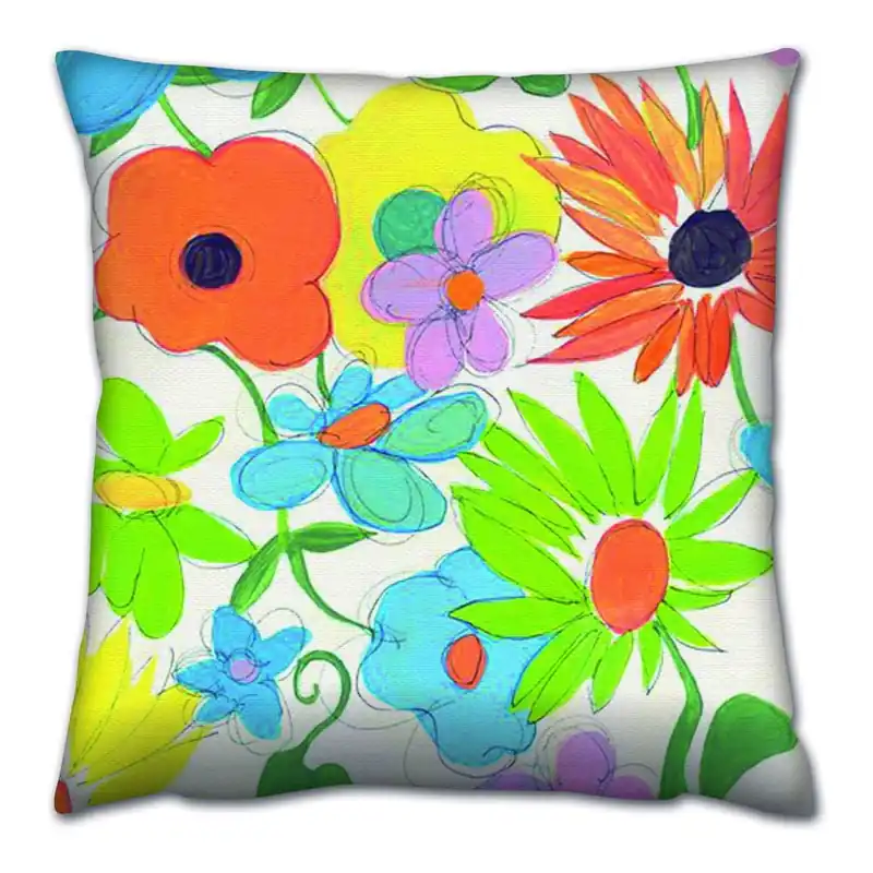 Bezpieczna płatność Poduszka z wypełnieniem Gravel Retro Flowers, 43x43 cm Bonami