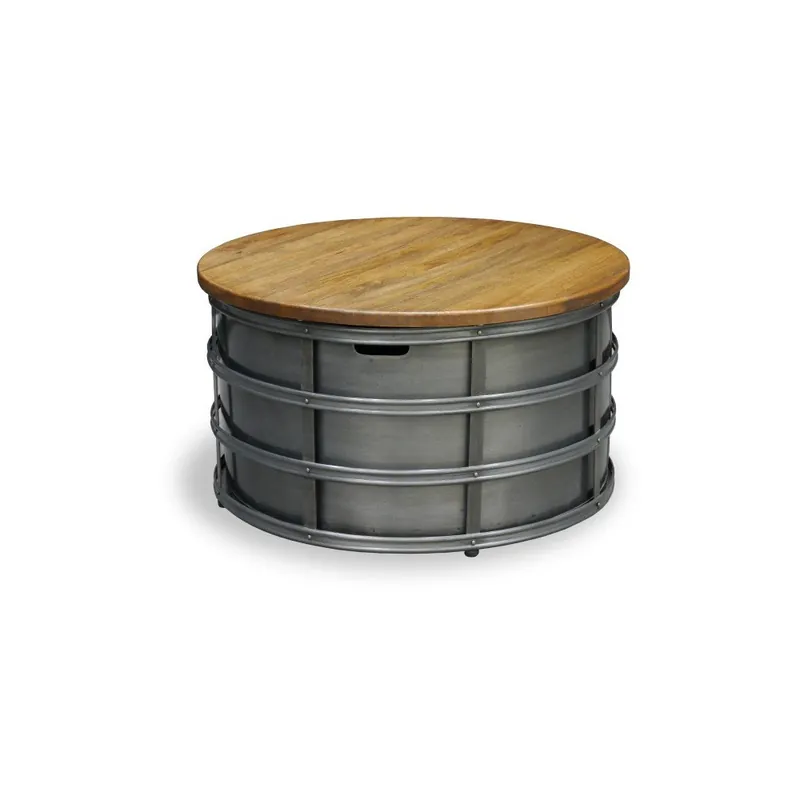Nowość Stalowy stolik z blatem z drewna mangowego Bluebone Storage Bonami