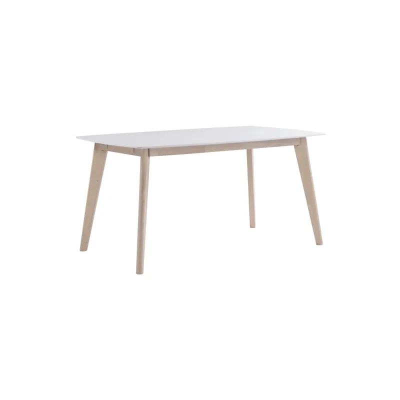 Oferta czasowa Biały stół do jadalni z lakierowanymi nogami Rowico Sanna, dł. 150 cm Bonami