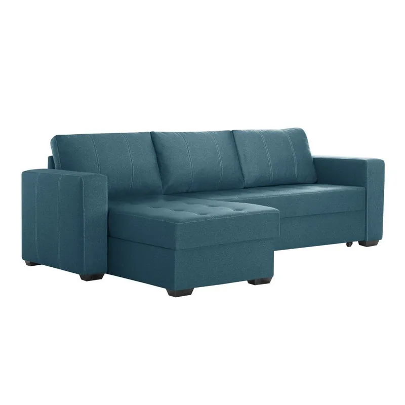 Oferta Jasnoturkusowy rozkładany narożnik lewostronny ze schowkiem INTERIEUR DE FAMILLE PARIS Succès Bonami