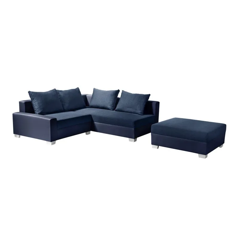 Oferta Niebieski narożnik prawostronny z dodatkowym modułem INTERIEUR DE FAMILLE PARIS Aventure Bonami