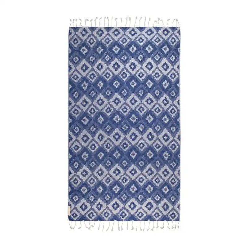 Oferta Niebieski ręcznik hammam Begonville Joy, 180x95 cm Bonami