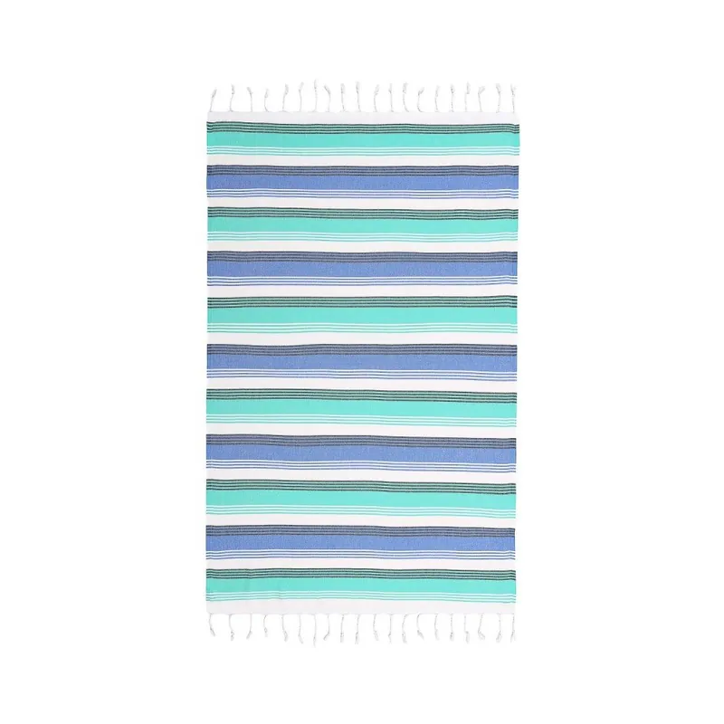 Ograniczona ilość Turkusowy ręcznik hammam Begonville Maui Azure, 180x100 cm Bonami