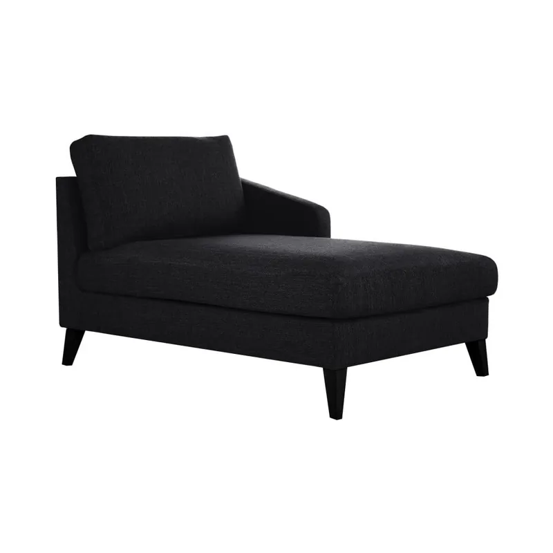 Wyjątkowa oferta Czarny szezlong prawostronny Guy Laroche Muse Bonami