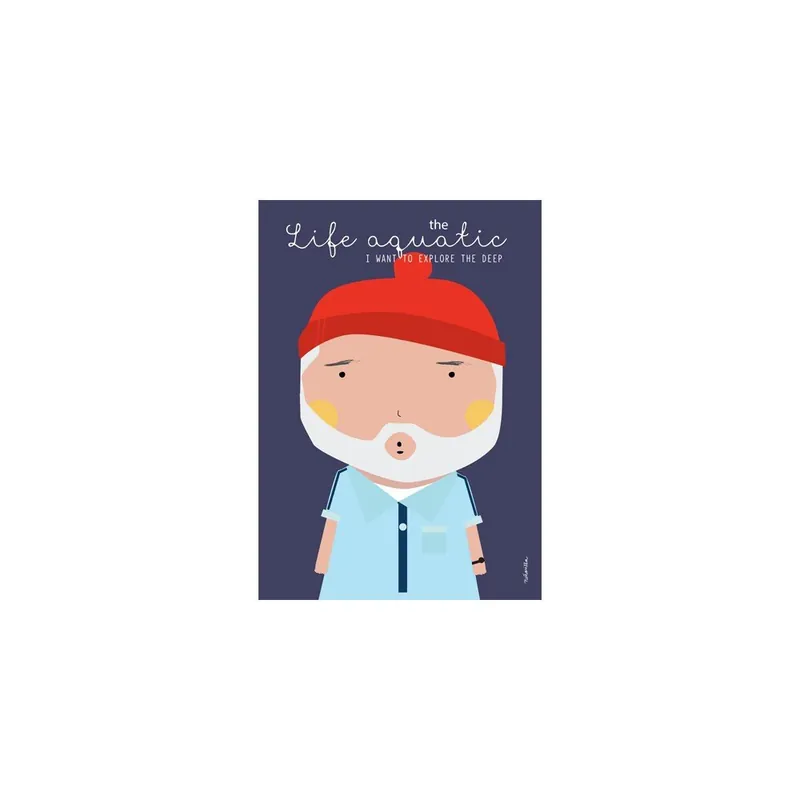 Plakat NiñaSilla Life Aquatic, 21x42 cm Bonami Popularny