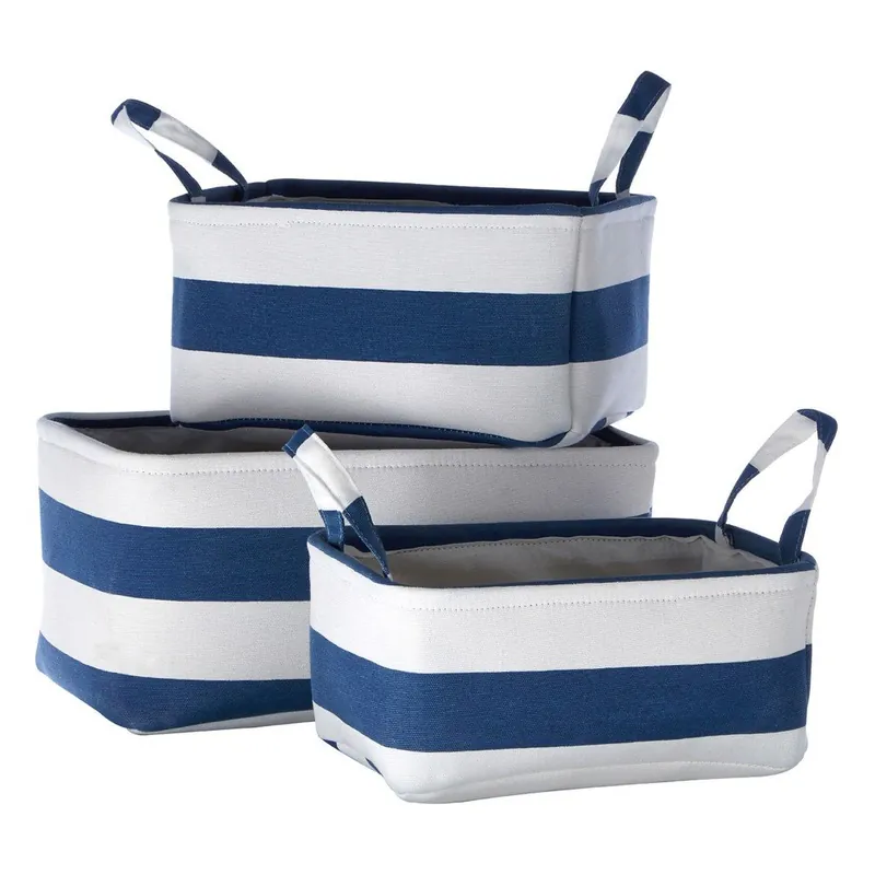 Zestaw 3 niebiesko-białych koszy Premier Housewares Sailor Bonami Premium