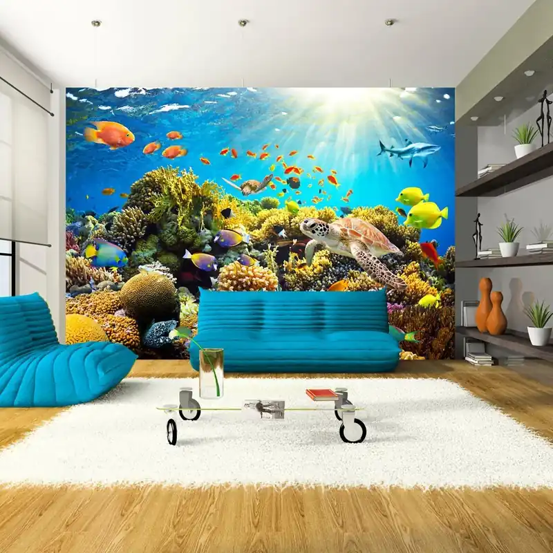 Sprawdź teraz Tapeta wielkoformatowa Artgeist Underwater Land, 400x280 cm Bonami