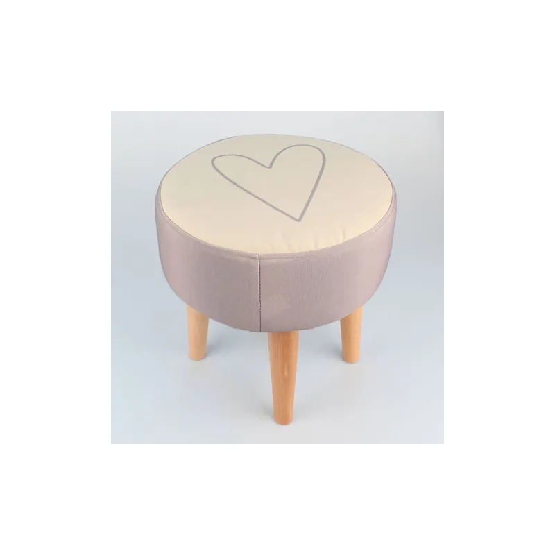 Stołek z drewnianą konstrukcją Dakls Heart, ⌀ 35 cm Bonami Najlepsza cena