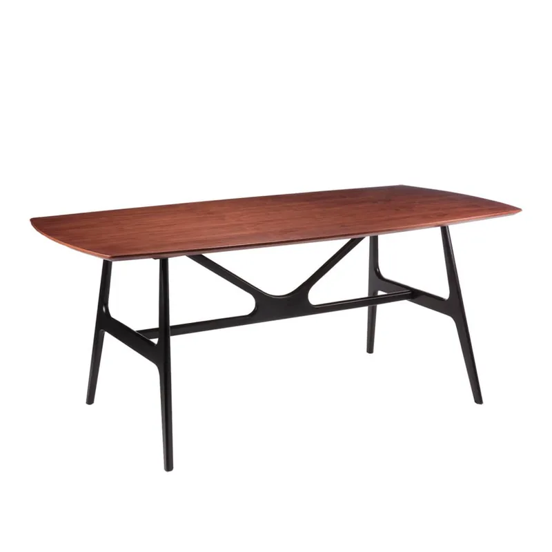 Zniżka Stół w dekorze drewna orzechowego z czarnymi nogami sømcasa Gabby, 180x90 cm Bonami