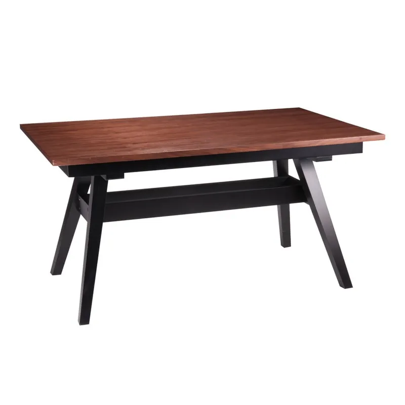 Stół w dekorze drewna orzechowego z czarnymi nogami sømcasa Abbie, 150 x 90 cm Bonami Ograniczona ilość