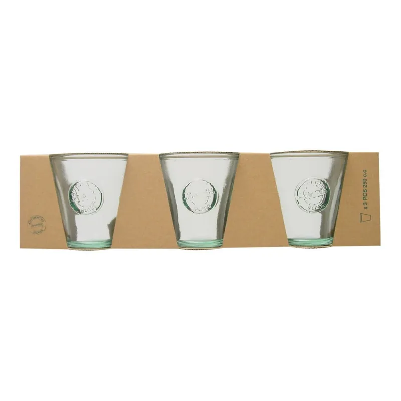 Bezpieczna płatność Zestaw 3 szklanek ze szkła z recyklingu Ego Dekor Authentic, 250 ml Bonami