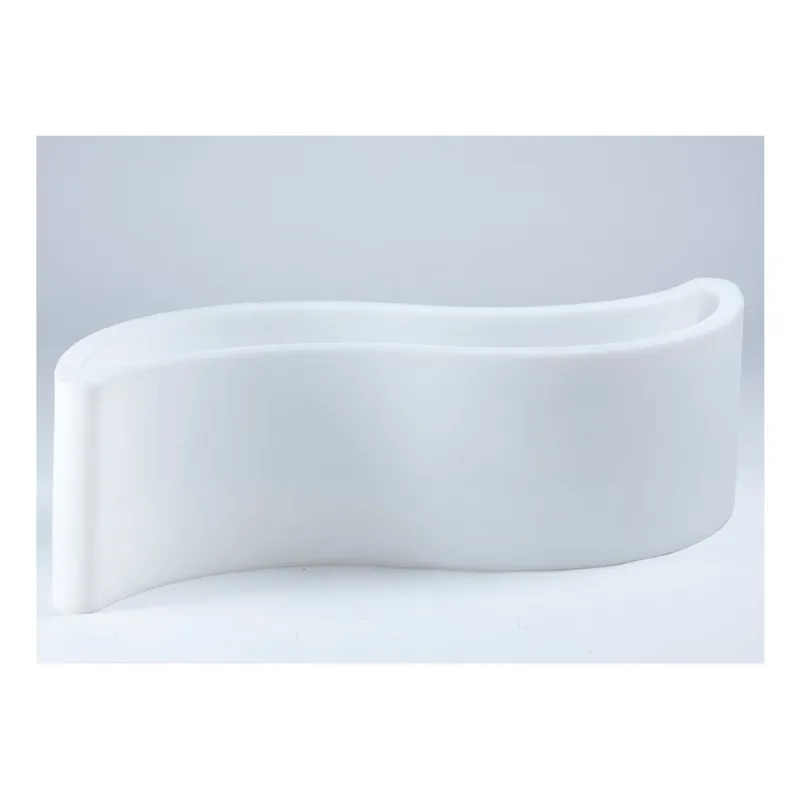 Biała doniczka/ławka Slide Wave, 160 x 60 cm Bonami Promocja