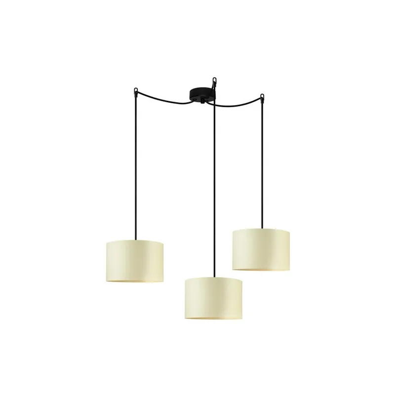 Bezpieczna płatność Czarno-żółta potrójna lampa wisząca Bulb Attack Tres, ⌀ 25 cm Bonami