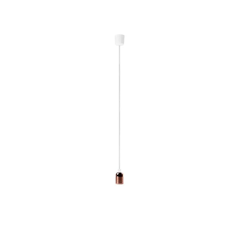 Wyjątkowa oferta Biało-miedziana lampa wisząca Bulb Attack Uno Bonami