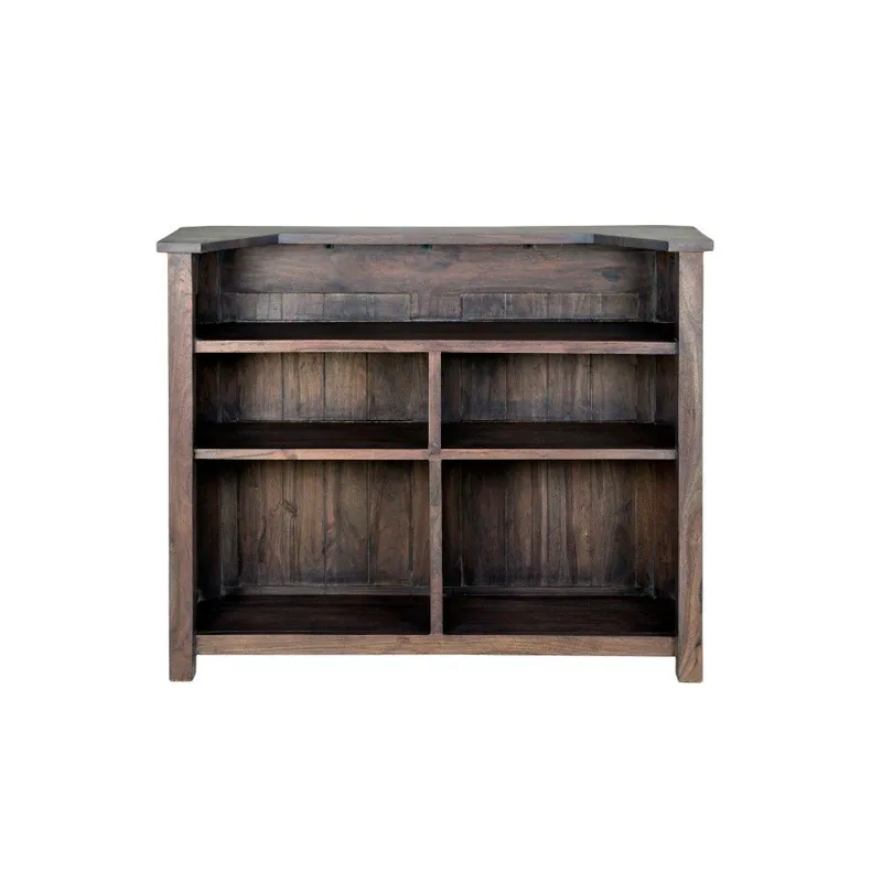 Stół barowy z szarego drewna akacjowego Woodjam Zara Bonami Oferta limitowana