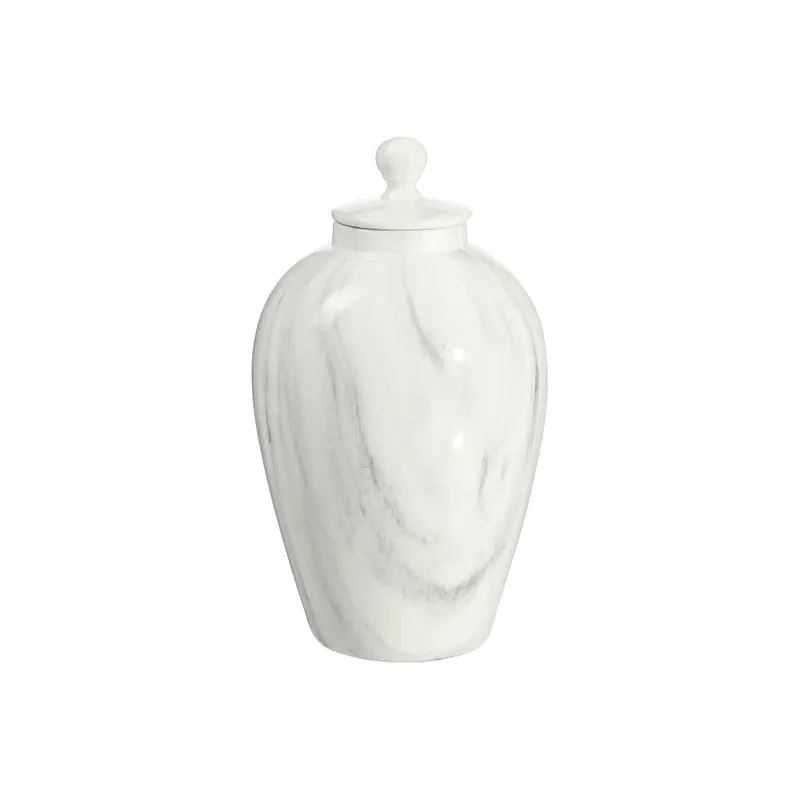 Ceramiczny pojemnik z marmurowym wzorem Ixia Calderon, wysokość 34 cm Bonami Bezpieczne zakupy