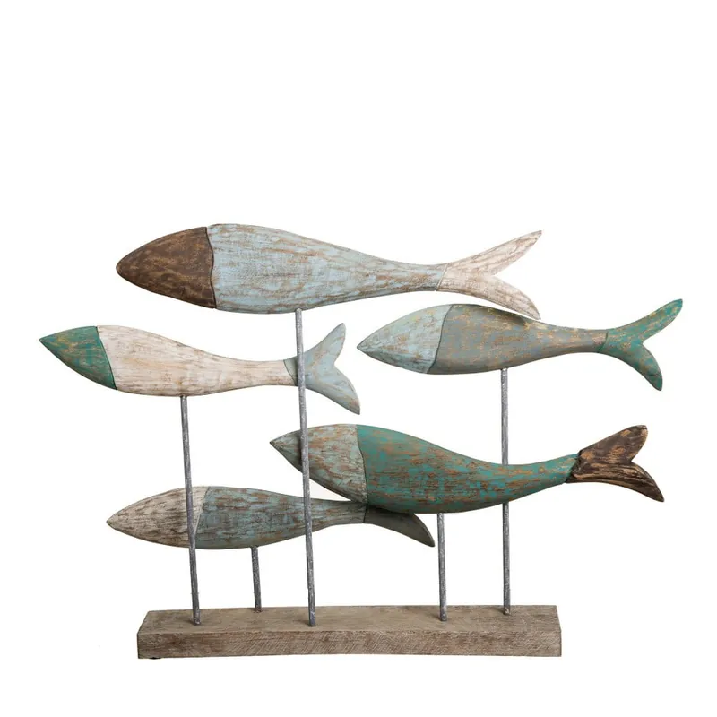Szybka wysyłka Drewniana dekoracja Ixia Fishes Bonami