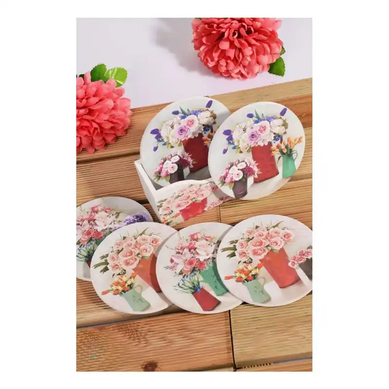 Zestaw 6 podkładek bambusowych Kosova Flowers, 12 cm Bonami Zamów teraz
