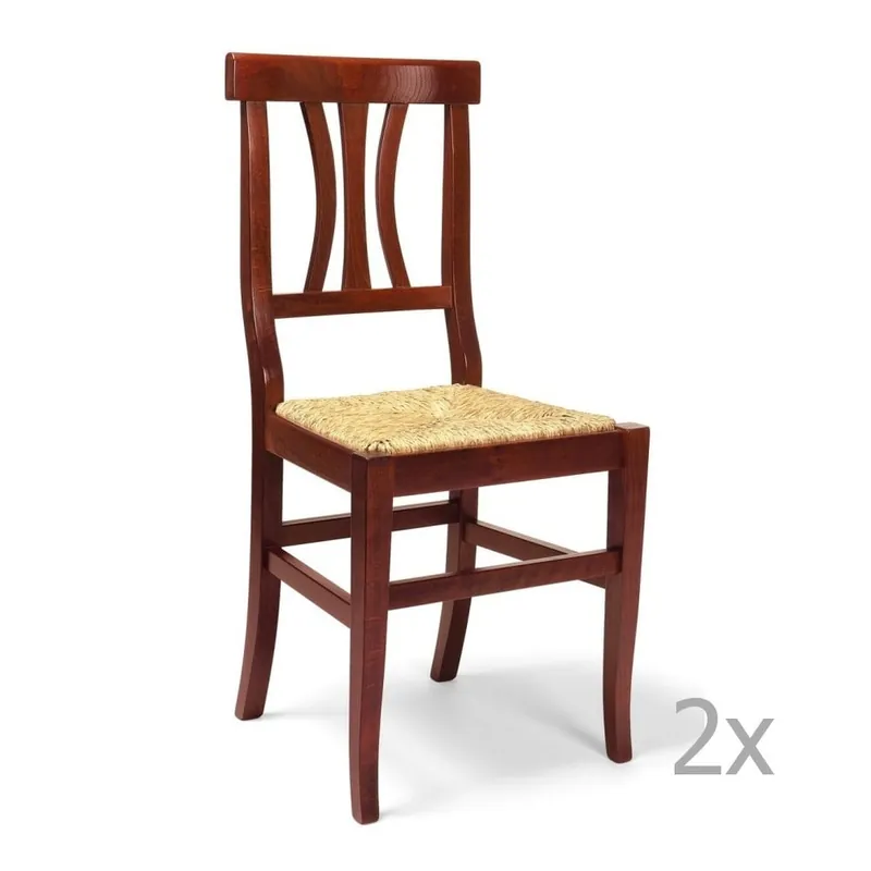 Nowość Zestaw 2 krzeseł drewnianych Castagnetti Straw Bonami
