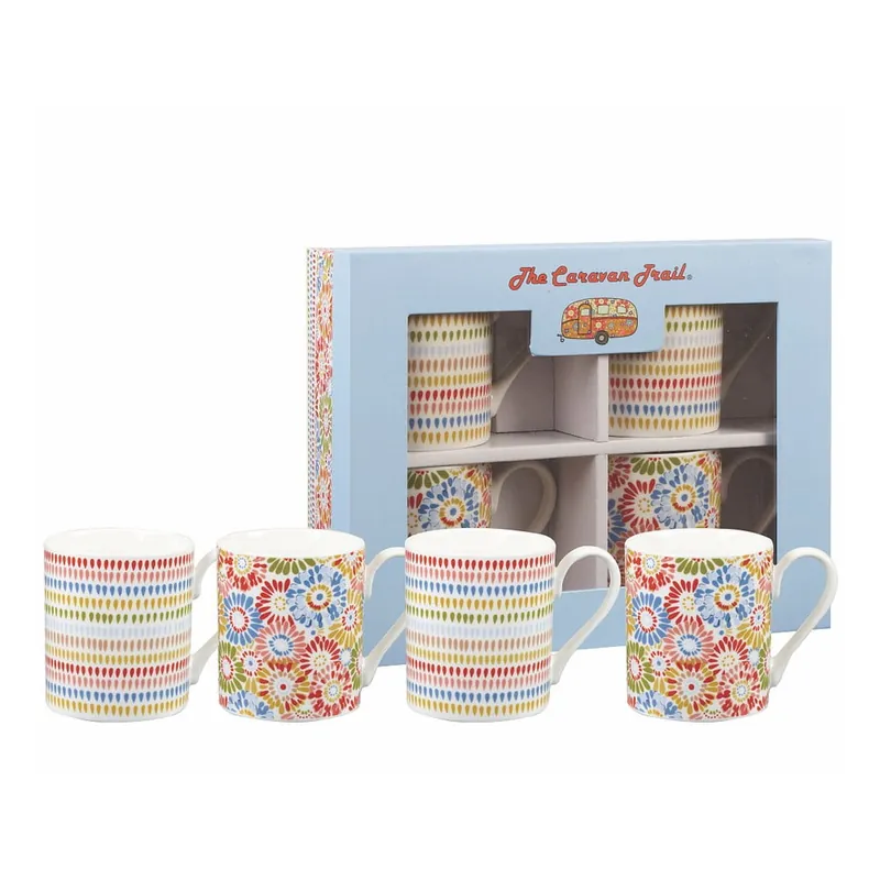 Zestaw 4 kolorowych kubków Churchill China China Caravan, 250 ml Bonami Do wyczerpania zapasów