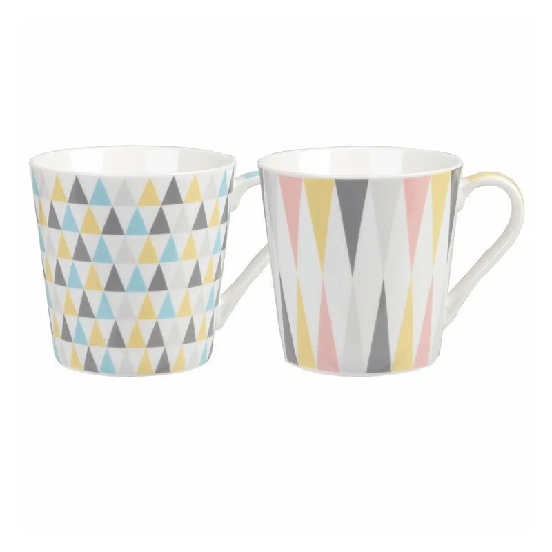 Super okazja Zestaw 2 kubków Churchill China Geometric Trinity, 325 ml Bonami