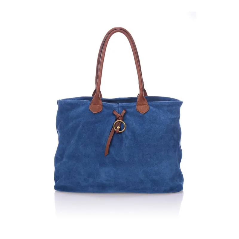 Oferta limitowana Niebieska torebka skórzana Massimo Castelli Abbondio Bonami