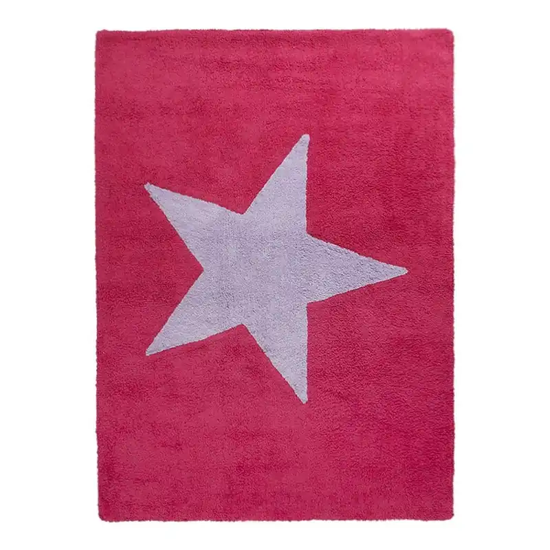 Cena promocyjna Różowy dywan bawełniany Happy Decor Kids Big Star, 160x120 cm Bonami